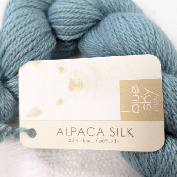 NEW Blue Sky Fibers ALPACA SILK Yarn Color 137 BLUE Sapphire 146yds Sport Weight - Picture 2 of 3